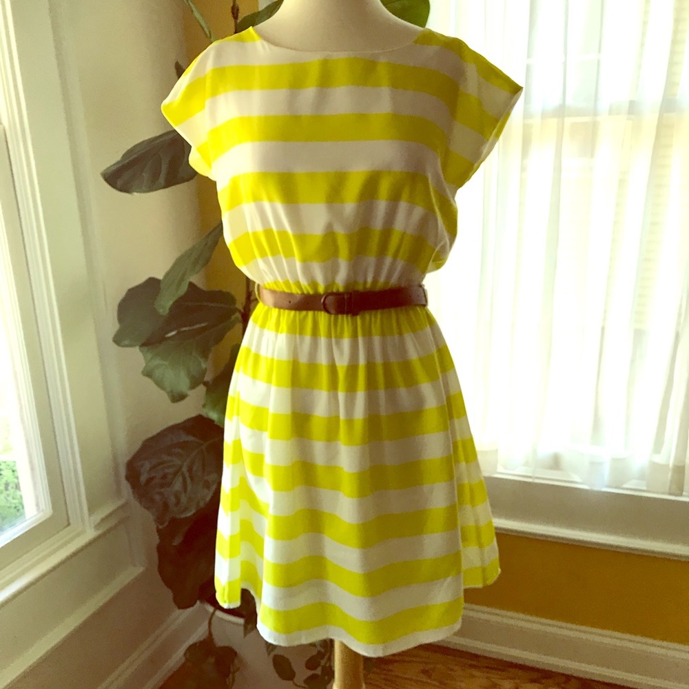 On-Trend Neon Yellow Dress